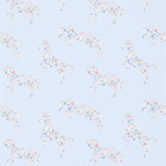 behang little sanderson Pretty Ponies blauw