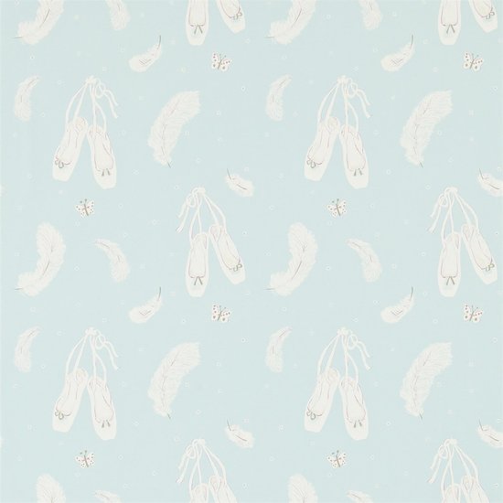 behang little sanderson Ballet Shoes blauw