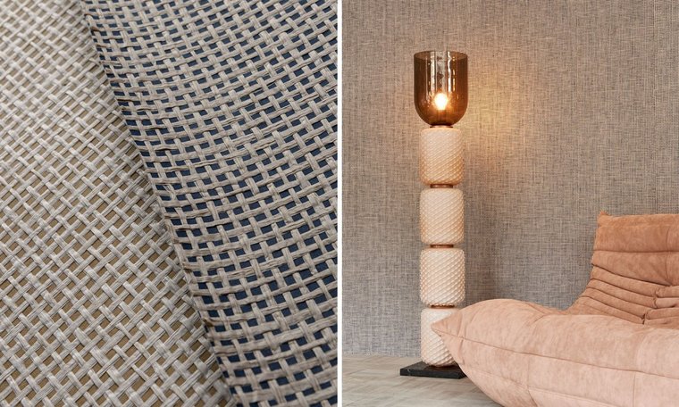 ARTE Waffle Weave Behang Brick Red - Icons Collectie