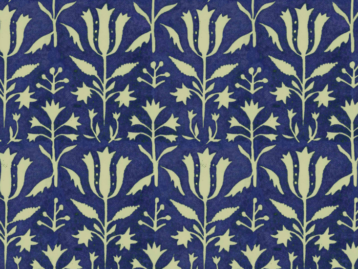 Mind the Gap Tulipan Behang - Indigo