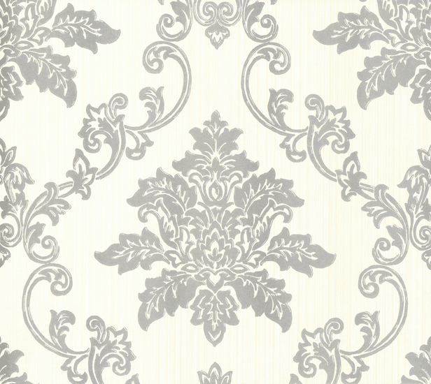 1838 Wallcoverings Hampton Behang Silver 1601-106-01 - LAB COLOUR THE WORLD