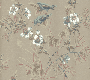 1838 Wallcoverings Rosemore Behang Taupe 1601-100-04 - LAB COLOUR THE WORLD