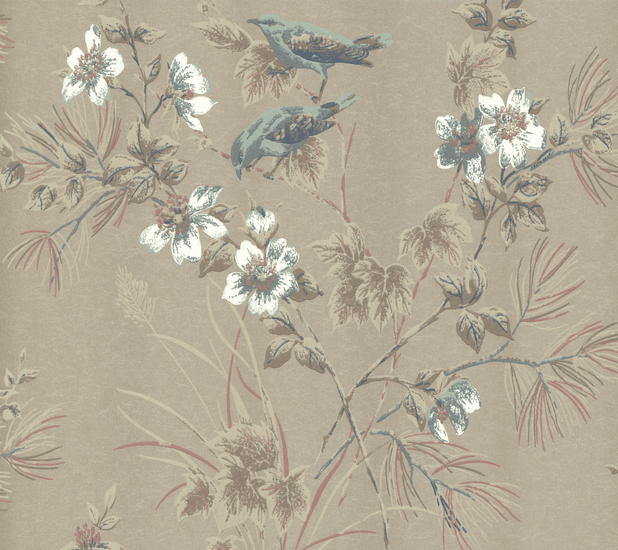 1838 Wallcoverings Rosemore Behang Taupe 1601-100-04 - LAB COLOUR THE WORLD