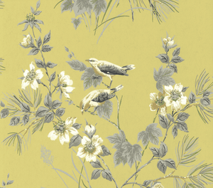 1838 Wallcoverings Rosemore Behang Yellow 1601-100-01 - LAB COLOUR THE WORLD