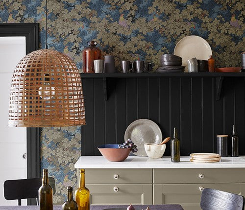 Behang Little Greene Vine  Bleu sfeer 1 Archive Trails Collectie Luxury By Nature 1