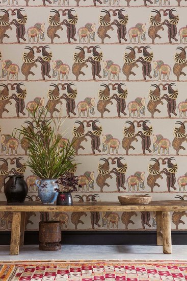 Olifanten Behang Safari Dance 109-8038 sfeer Ardmore Cole and Son