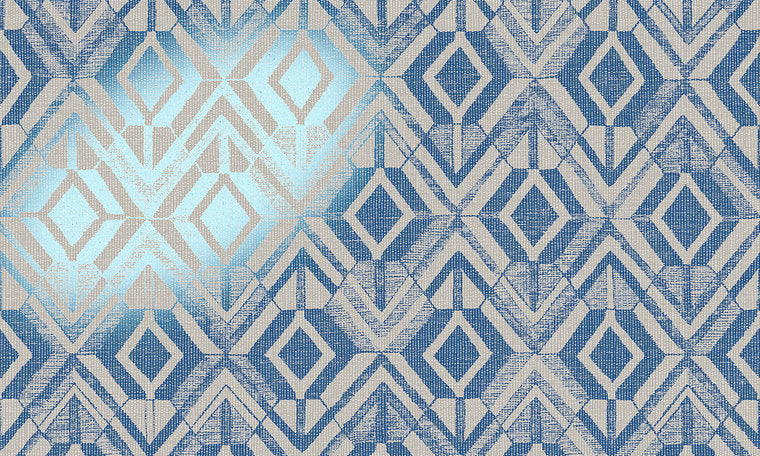 Geo* 47520 blauw hoogglans metaalfolie saffier Luxury by Nature