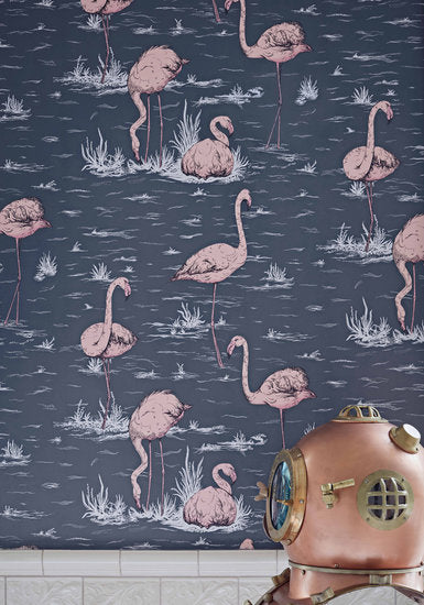Cole & Son Flamingos behang Icons behangpapier