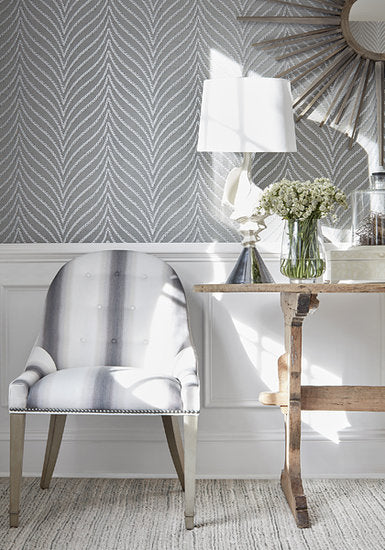 Clayton Herringbone Behang Thibaut Dynasty