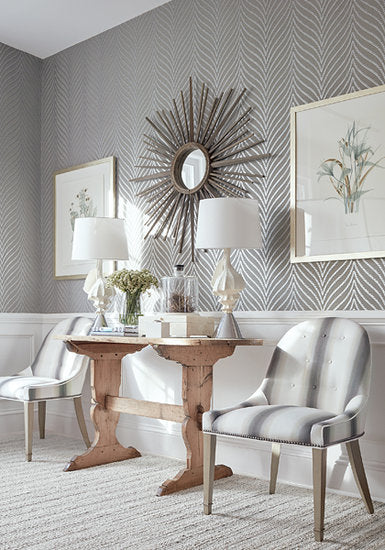 Clayton Herringbone Behang Thibaut Dynasty