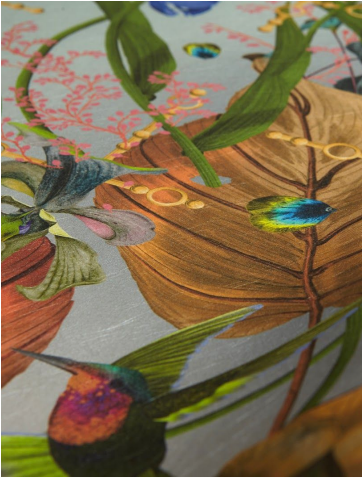 Kit Miles Ultraviolet Garden Behang LUNA MICA 001