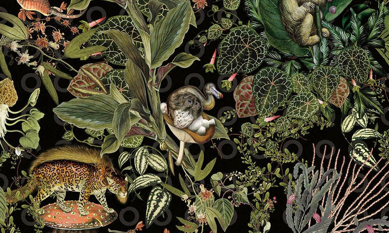 ARTE Moooi Menagerie of Extinct Animals Behang Raven MO2071 - LAB COLOUR THE WORLD