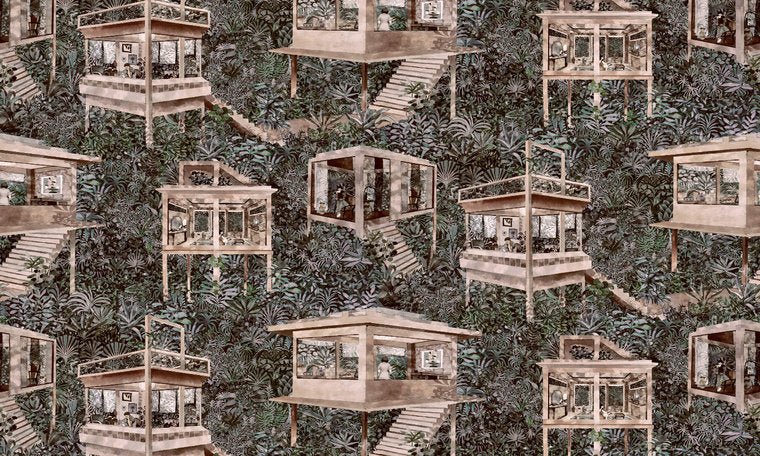 ARTE Palafitas Amazonia Behang Beech 97581 - LAB COLOUR THE WORLD