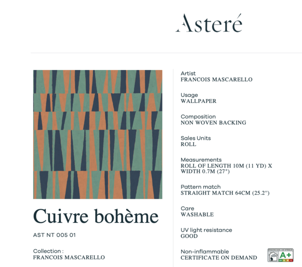 Asteré Lit de Parade Behang AST_NT_005_01 - LAB COLOUR THE WORLD