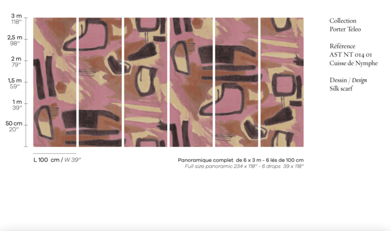 Asteré Silk Scarf Behangpaneel AST_NT_014_01 - LAB COLOUR THE WORLD