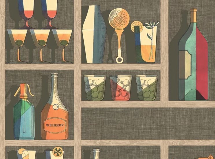 Cole & Son Fornasetti Selection Cocktails behang 114/23043 - LAB COLOUR THE WORLD