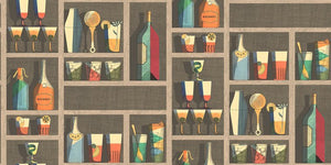 Cole & Son Fornasetti Selection Cocktails behang 114/23043 - LAB COLOUR THE WORLD