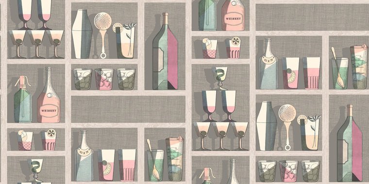 Cole & Son Fornasetti Selection Cocktails behang 114/23044 - LAB COLOUR THE WORLD