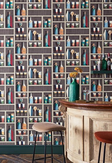 Cole & Son Fornasetti Selection Cocktails behang 114/23044 - LAB COLOUR THE WORLD
