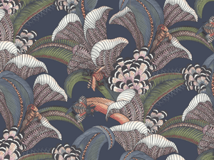 Cole & Son Hoopoe Leaves Behang 119/1006 - LAB COLOUR THE WORLD