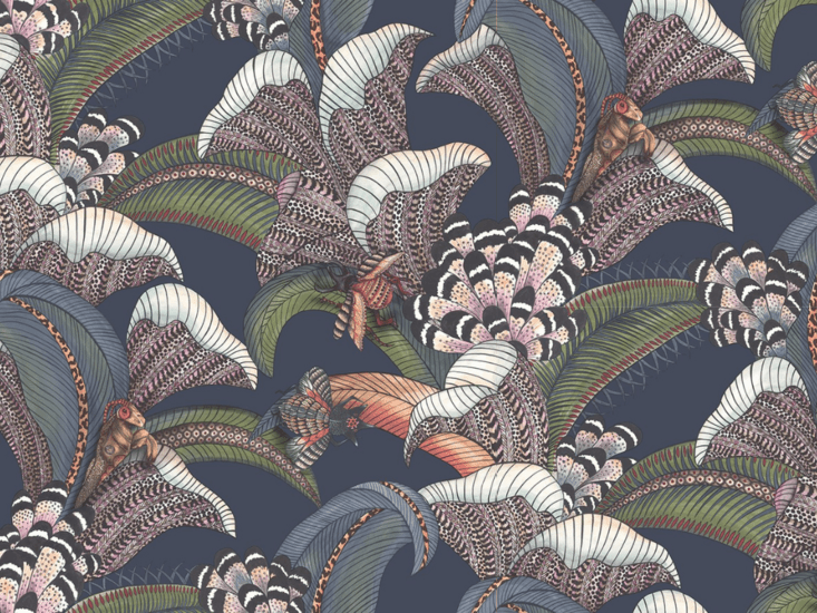 Cole & Son Hoopoe Leaves Behang 119/1006 - LAB COLOUR THE WORLD