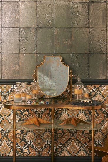 Cole & Son Mariinsky Damask Antique Mirror behang 92/2008 - LAB COLOUR THE WORLD