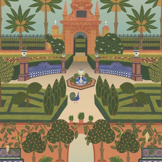 Cole & Son Seville Alcazar Gardens behang 117/7020 - LAB COLOUR THE WORLD