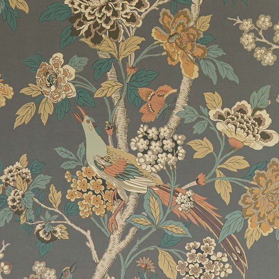 GP & J Baker Hydrangea Bird Behang BW45091/2 - LAB COLOUR THE WORLD