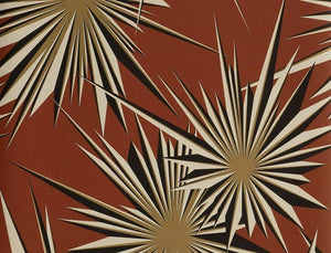 Jim Thompson Golden Sunburst Behang Claret JT021064005 - LAB COLOUR THE WORLD