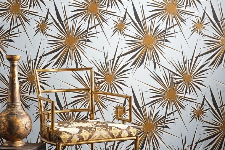 Jim Thompson Golden Sunburst Behang Gold JT021064004 - LAB COLOUR THE WORLD