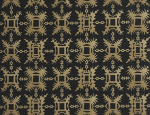 Jim Thompson Snowflake Behang Black Gold JT021068006 - LAB COLOUR THE WORLD