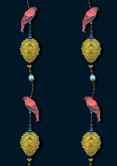Kit Miles Pendants and Ornamental Birds Behang W-POB-MTE-ENF - LAB COLOUR THE WORLD