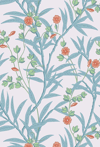 Little Greene Bamboo Floral Behang 0267BAHEATZ - LAB COLOUR THE WORLD