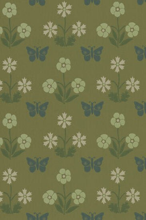 Little Greene Burges Butterfly Behang 0267BUGARDE - LAB COLOUR THE WORLD