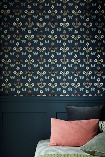 Little Greene Burges Butterfly Behang 0267BUHICKS - LAB COLOUR THE WORLD