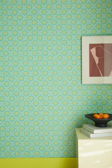Little Greene Ditsy Block Behang 0267DIGREEN - LAB COLOUR THE WORLD