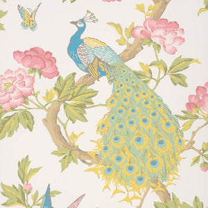 Little Greene Pavona Behang 0245PABLANC - LAB COLOUR THE WORLD