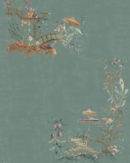 Mind The Gap Chinoiserie Blue Behang WP20437 - LAB COLOUR THE WORLD