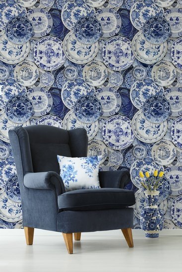 Mind The Gap Delftware Behang WP20187 - LAB COLOUR THE WORLD