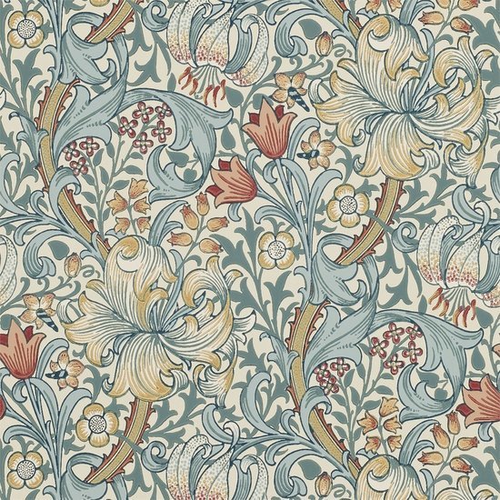 Morris & Co. Golden Lily Behang 210401 - LAB COLOUR THE WORLD
