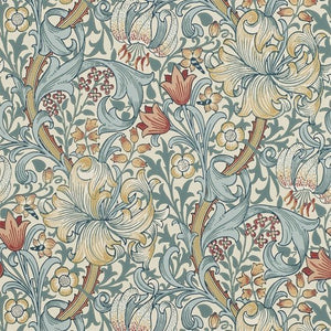 Morris & Co. Golden Lily Behang 216818 - LAB COLOUR THE WORLD