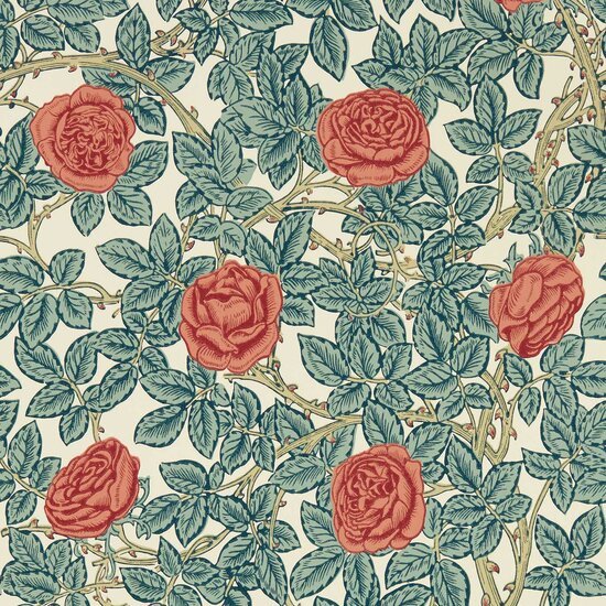 Morris & Co. Rambling Rose Behang 217206 - LAB COLOUR THE WORLD