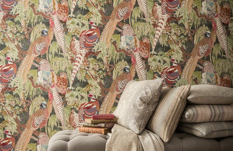 Mulberry Home Game Birds Behang FG085.A101 - LAB COLOUR THE WORLD