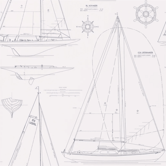 Ralph Lauren Boat Blueprint Behang PRL5035/01 - LAB COLOUR THE WORLD