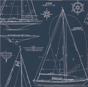 Ralph Lauren Boat Blueprint Behang PRL5035/02 - LAB COLOUR THE WORLD
