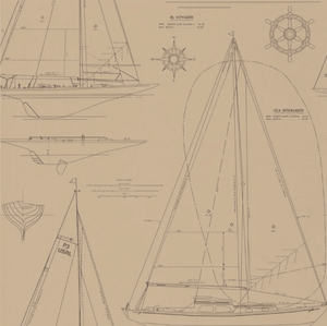 Ralph Lauren Boat Blueprint Behang PRL5035/03 - LAB COLOUR THE WORLD