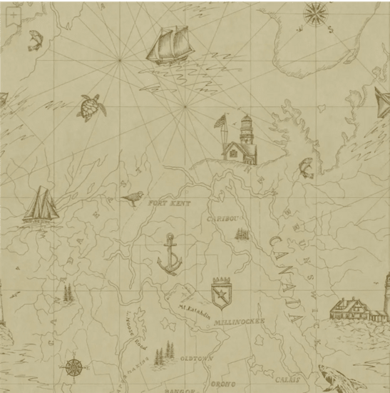 Ralph Lauren Shipping Lanes Map Behang PRL5027/02 - LAB COLOUR THE WORLD