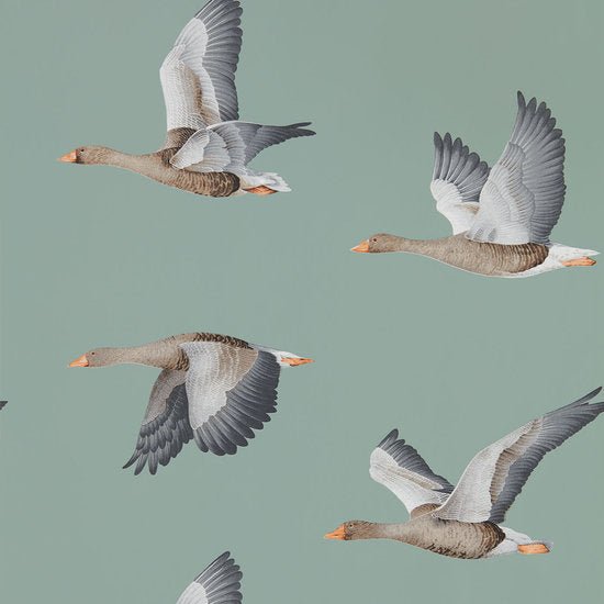Sanderson Elysian Geese Behang 216610 - LAB COLOUR THE WORLD