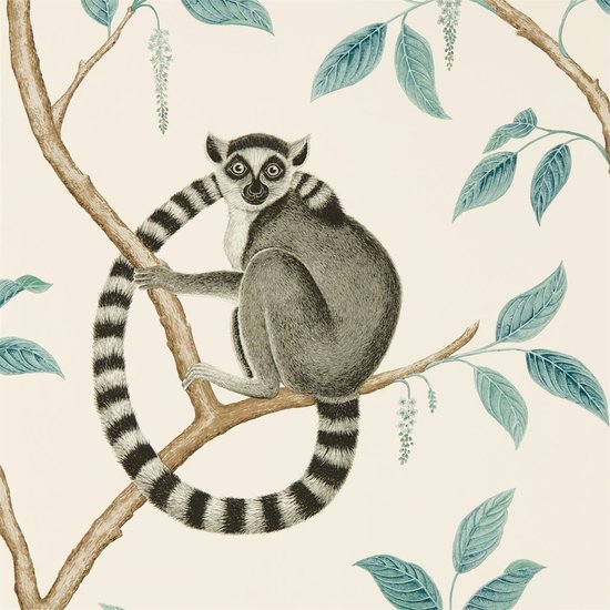 Sanderson Ringtailed Lemur Behang 216665 - LAB COLOUR THE WORLD