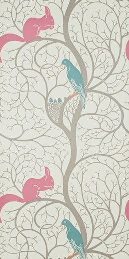 Sanderson Squirrel & Dove Behang DVIWSQ102 - LAB COLOUR THE WORLD